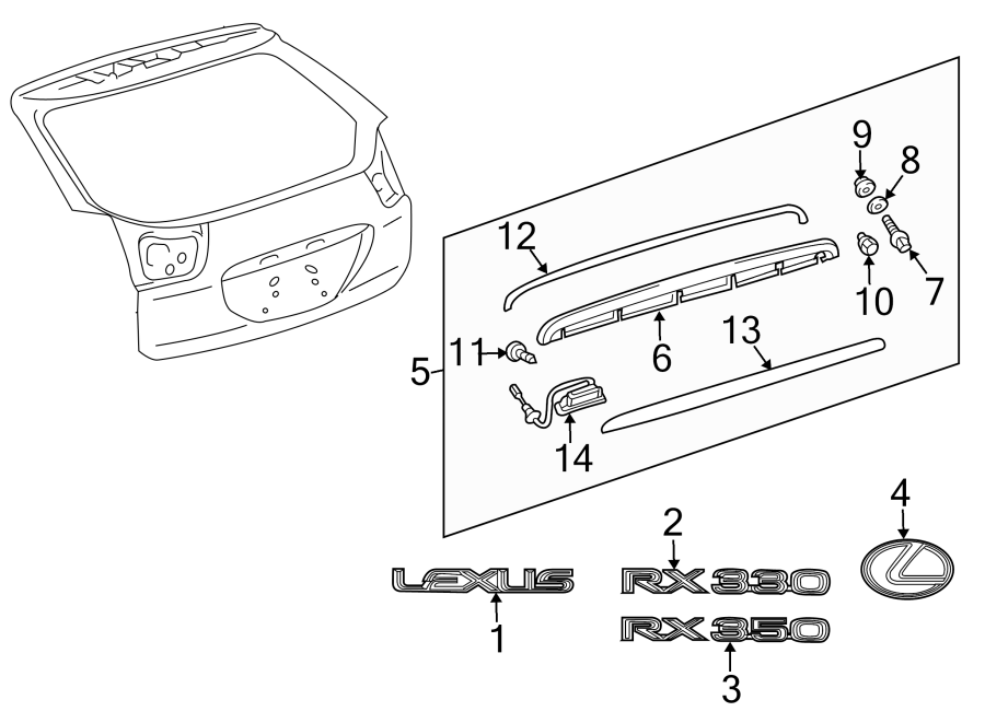 Lexus Rx350 Body Parts