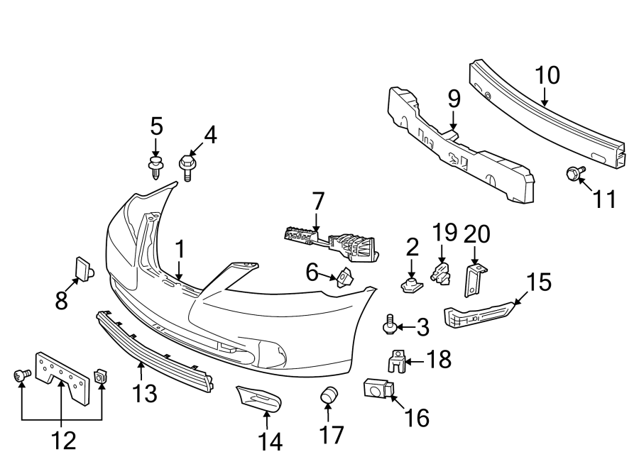 2010 Lexus ES350 Sensor. Park. RETAINER. 2007-09, silver. 2010-12 ...