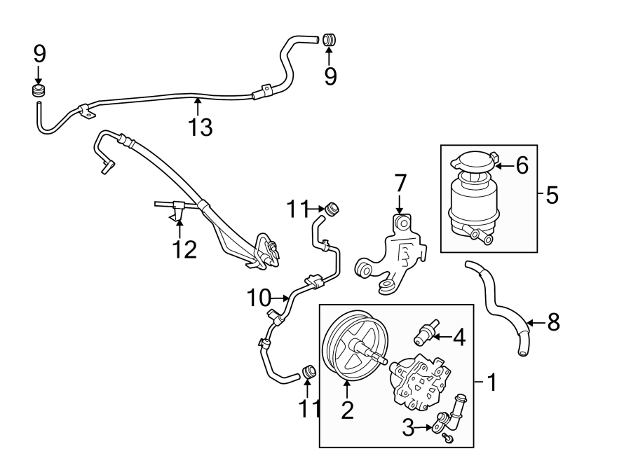 2009 Lexus ES350 Power steering pressure hose. Tube assembly, pressure ...